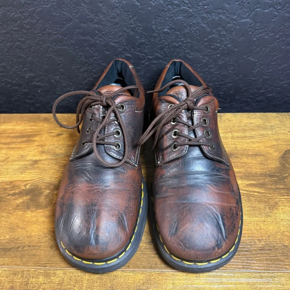 Dr. Martens 9369 Brown Leather Air‎ Cushion Oxford Shoes Mens 12